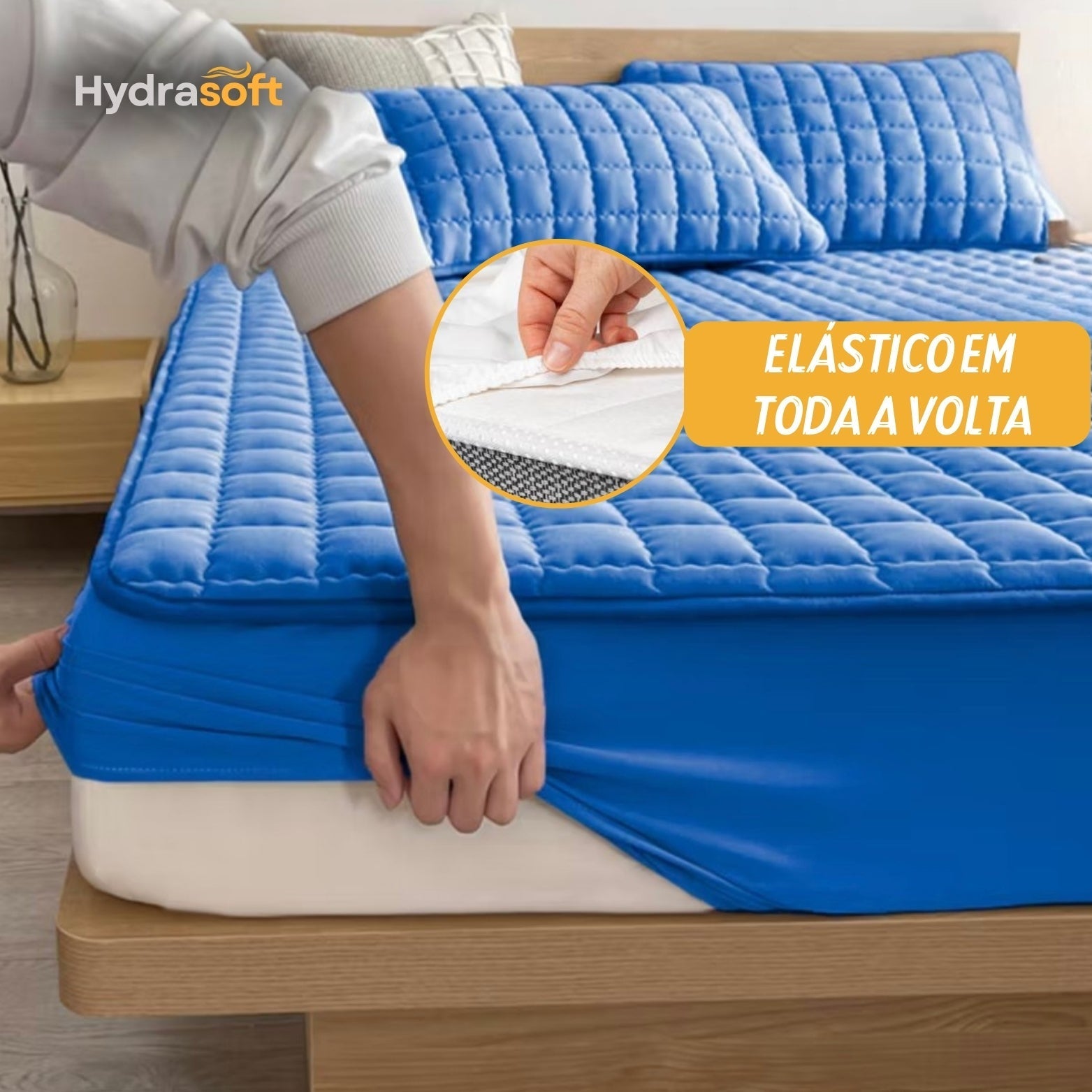 [COMPRE 1, LEVE 2] HydraSoft™ Jogo de Cama Impermeável Premium – Capa + 2 Fronhas