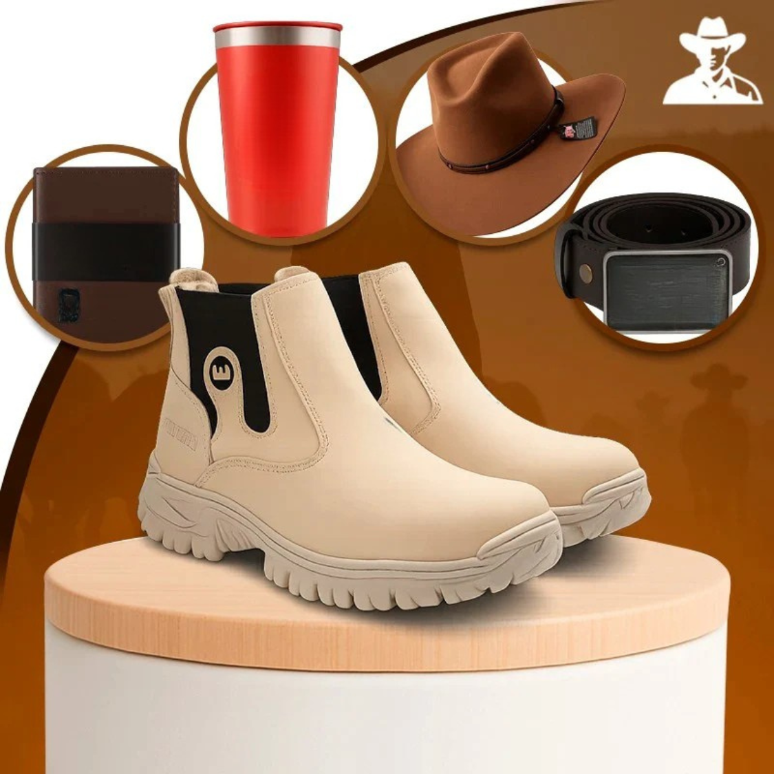 Kit Bota Botina Masculina Adventure