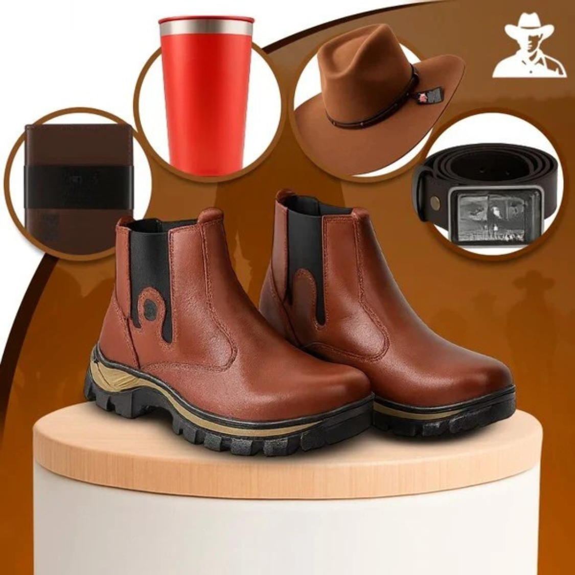 Kit Bota Botina Masculina Adventure